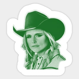 miranda lambert ( 12 ) vintage - green solid style Sticker